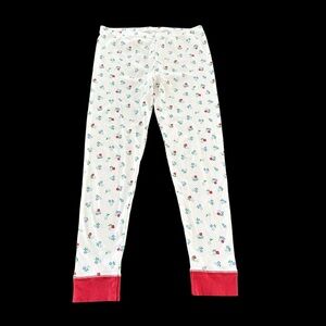 The Beaufort Bonnet Company Girls 12 Floral Pajama Bottoms Pants Blue Floral Red